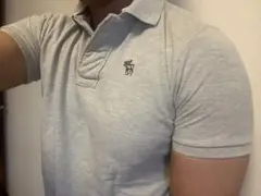 ◎Abercrombie & Fitch グレー ポロシャツ L