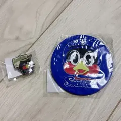 東京ヤクルトスワローズ つば九郎 コースター ピンバッジセット