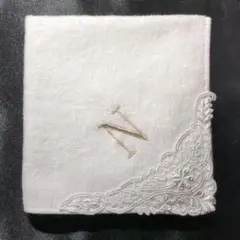 新品 今治タオル クレシェンド crescendo タオルハンカチ 刺繍入り Ｎ