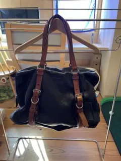 PRADA 黒レザー　ボストンバッグ　トートバック