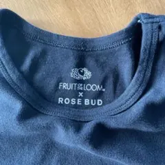 FRUIT OF THE LOOM × ROSE BUD 半袖Tシャツ 黒のサムネイル