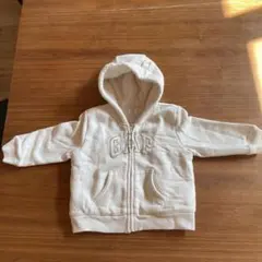 GAP フリースパーカー 80 18-24ヶ月 クリーム色