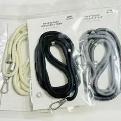 3COINS スマホショルダーストラップ 3色セット