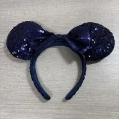 ディズニー カチューシャ 紺 ネイビースパンコール ミニーマウス ミニー