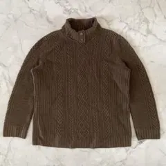 00' vintage ニット モックネック ブラウン アーカイブ y2k