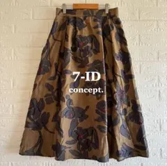 7-IDconcept.｜セブンアイディコンセプト｜花柄 フレアスカートのサムネイル