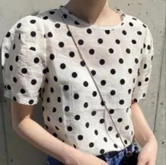 Myu ドット　シアー　半袖　トップスのサムネイル