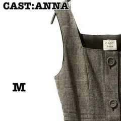CAST: ANNA ワンピース グレー系チェック レディーストップス