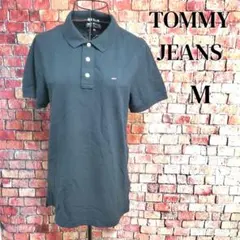 ブラック ポロシャツ 半袖 無地 スリムフィット 鹿の子 M シンプル きれいめ