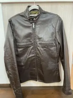 Harley-Davidson ブラウン シングルライダースジャケット 36