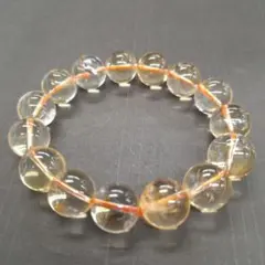 天然石　ブレスレット　シトリン　14mm　約16cm　BR80