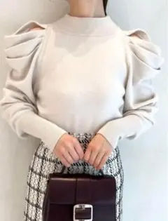 snidel オープンショルダーニットプルオーバー