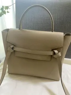 【極美品】CELINE セリーヌ　ベルトバッグ マイクロ2way ライトトープ