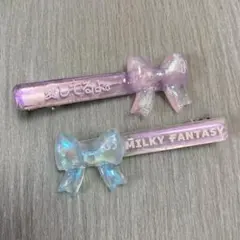 y2k バレエコア フェアリーグランジ リボンのデザインヘアピンセット