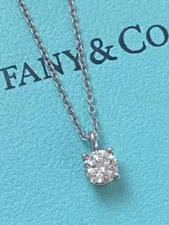 Tiffany プラチナ ダイヤ ソリティアネックレス0.21ct - メルカリ