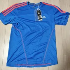 【未使用タグ付き】adidas ブライトブルー Mサイズ シャツ