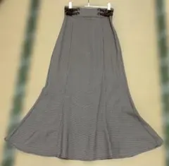 千鳥格子ロングスカート