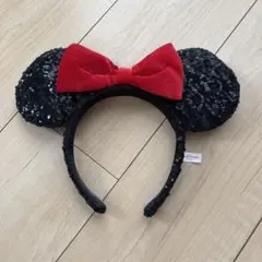 ディズニー ミニーマウス スパンコール カチューシャ