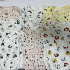 ユニクロ ミッフィー柄メイシー柄長袖肌着6点セット／サイズ70cm