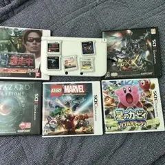 ニンテンドー3DS LLホワイト本体とゲームソフトセット充電器タッチペン付き