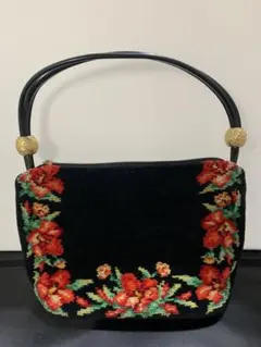 FEILER 花柄刺繍 ハンドバッグ 中型