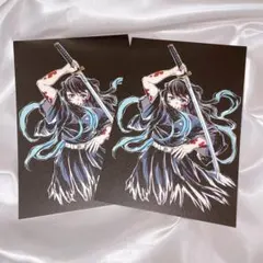 時透無一郎 幕間画ポストカードセット 黒背景 全集中展 鬼滅の刃