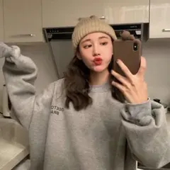 トレーナー レディース  スウェット プルオーバー 裏起毛 長袖 体型カバー