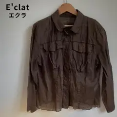 E-clat エイココンドウ 長袖シャツ リネン混 日本製 エターナリーブレイズ