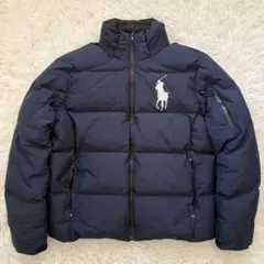 ポロラルフローレン ダウンジャケット L ネイビー ビッグポニー刺繍