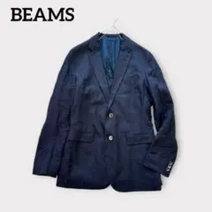 【美品】BEAMS麻混ネイビー テーラードジャケット 2026年最新】BEAMS 素材：麻 メンズ テーラードジャケットの人気