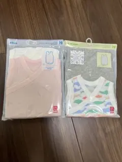 ［001］ユニクロ　エアリズム ボディスーツ　70サイズ 2枚セット×2