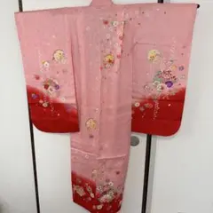 子供用着物　正絹　七五三　ピンク