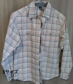 【mont-bell 】ピンク　チェック柄 長袖　シャツ　アウトドア　S