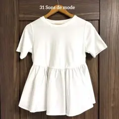 31 Sons de mode トランテアン ペプラムカットソー ホワイト