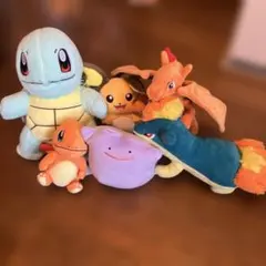 【本日限定】ポケモン ぬいぐるみ 6体セット　リザードン　ゼニガメ他