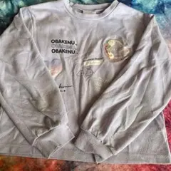 OBAKENU プリント トレーナー 薄紫色140