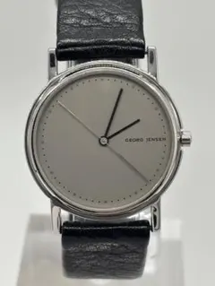 【美品】ジョージジェンセン クォーツ【344】純正ベルト【稼働品】メンズモデルのサムネイル