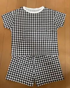 ギンガムチェック　セットアップ 新品　しまむら　100cm