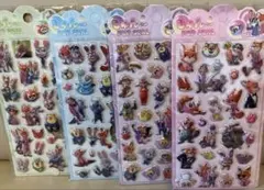 【ズートピア 】3D ぷくぷくきゅん〜シール 4枚セット②