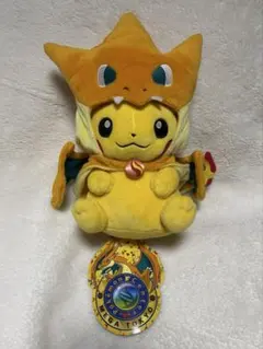 【タグ付き】メガリザードンY ポンチョ　ピカチュウ メガトウキョー ぬいぐるみ