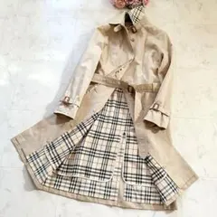 美品✨ バーバリーロンドン ノバチェック トレンチコート 変形 ダブル
