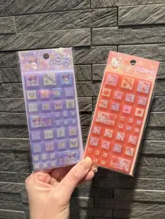 サンリオ キティクロミタイルシールブロックシール2枚セット