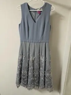 グレースコンチネンタル♡スター刺繍フレアドレス ワンピース ネイビー