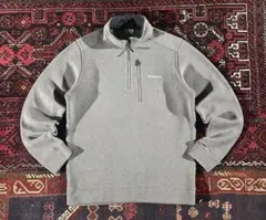Columbia 肉厚パイル ハーフジップ フリースジャケット グレー L