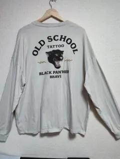 ​CAMBIO カンビオ バックプリント パンサー 長袖Tシャツ グレー Lのサムネイル