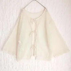 チャオパニックティピー メッシュ カーディガン レイヤード リボン ゆったりのサムネイル