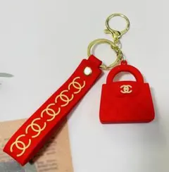 美品♡シャネル♡CHANEL♡ ミニバッグ キーホルダー ノベルティ 赤