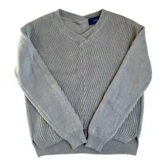 ＳＨＩＰＳ　Ｖネック セーター 長袖 ブラウン　ウール100% サイズM