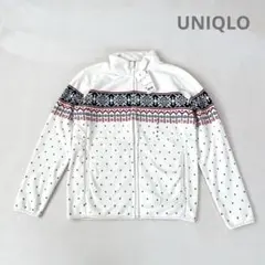 ◇668 新品 ユニクロ【M】フルジップ ジャケット プリント フリース