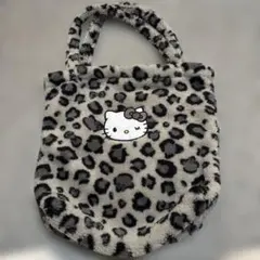 ハローキテイ キティちゃん バッグ ヒョウ柄 モコモコ